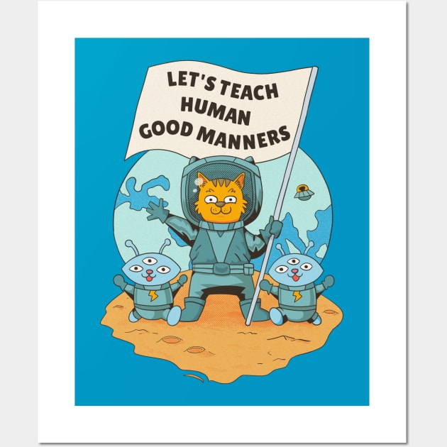 let's teach human good manners Wall Art by rintoslmn